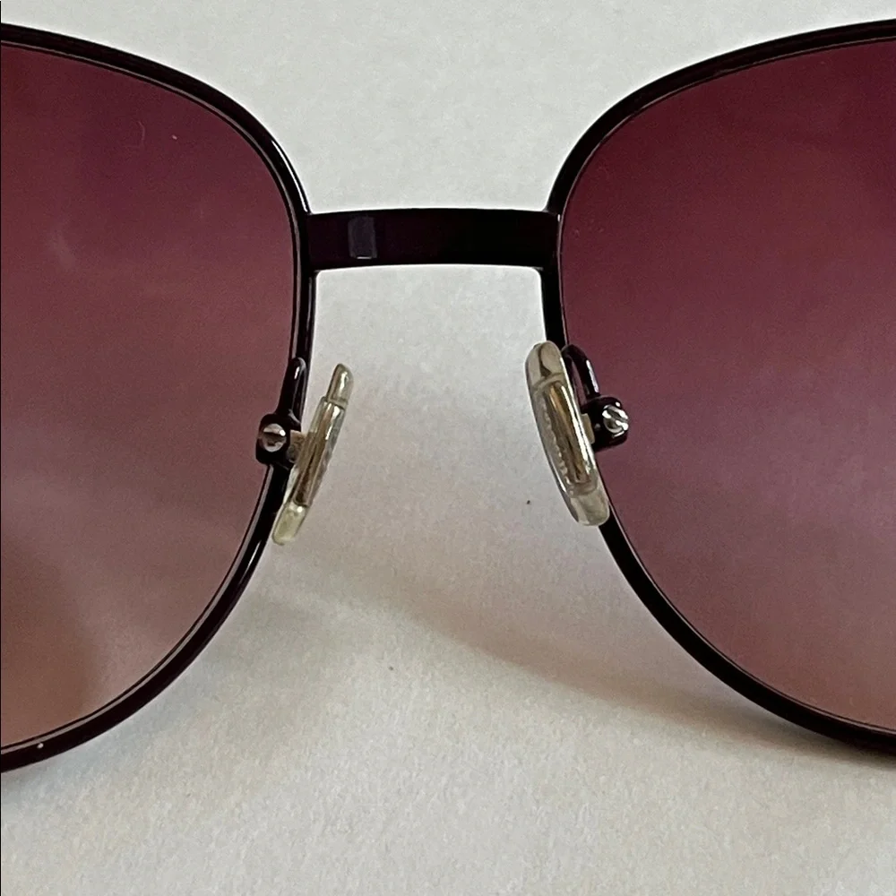 FOSSIL NWOT Addie Plum Fade 100% UV Textured Metal 56-16-130 Square Sunglass